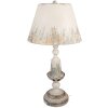 Lampe de table vintage Clayre & Eef Ø36x70cm Beige Gris Or – E27 60W