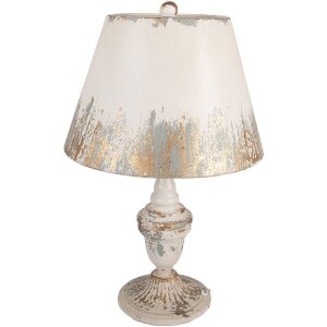 Clayre & Eef Lampe de Table Ø36x55cm E27 Beige...