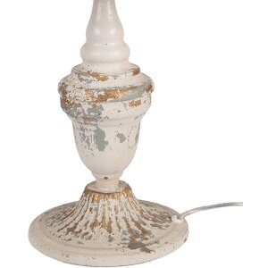 Clayre & Eef Lampe de Table Ø36x55cm E27 Beige Gris Vintage