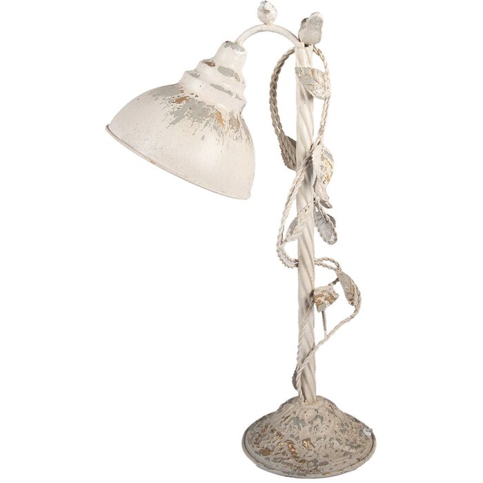 Lampe de Table Clayre & Eef Beige-Gris Vintage E27
