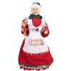 Clayre & Eef Femme de Noël Décoration Rouge et Blanc 18x18x46 cm