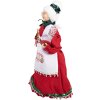 Clayre & Eef Femme de Noël Décoration Rouge et Blanc 18x18x46 cm