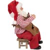 Figurine Père Noël Clayre & Eef 66230 – Rouge, Marron, Blanc