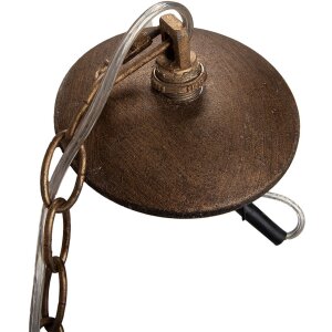 Lampe suspendue Clayre & Eef Vintage Ø20x22cm E14 Métal