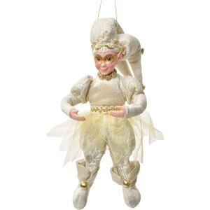 Clayre & Eef 66216 Décoration Elfe Beige-Or 28 cm