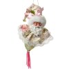 Clayre & Eef Père Noël Décoratif Vert Beige 35 cm