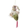 Clayre & Eef Père Noël Décoratif Vert Beige 35 cm