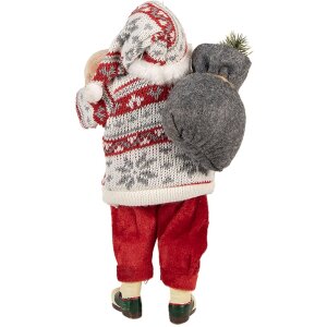 Clayre & Eef 66232 Père Noël Décoration Festive 13x13x28 cm