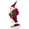 Père Noël à skis – Figurine décorative Rouge & Vert Clayre & Eef