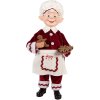 Clayre & Eef Décoration Elfe Noël Rouge & Blanc 15x10x28 cm