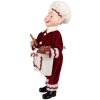 Clayre & Eef Décoration Elfe Noël Rouge & Blanc 15x10x28 cm