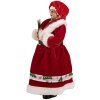 Figurine de Noël Clayre & Eef 66238, Femme du Père Noël Festive 14x10x28 cm