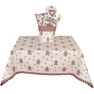 Nappe Clayre & Eef CGM01 100x100 cm Beige-Brun
