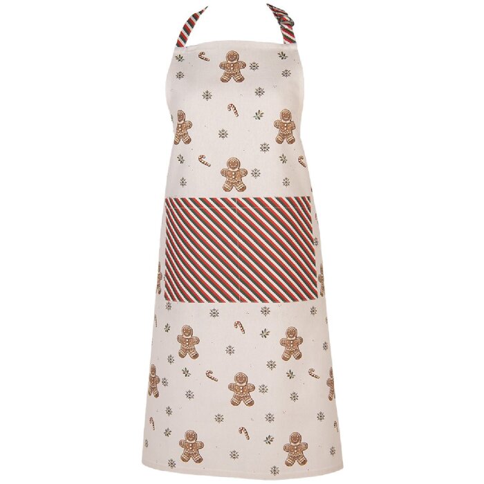 Tablier Clayre & Eef CGM41 70x85 cm Beige-Brun