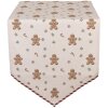 Nappe de table Clayre & Eef CGM65 50x160 cm Beige Marron