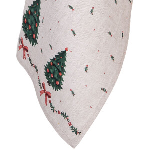 Serviette de cuisine Clayre & Eef TCH42 50x70 cm Beige, Vert, Rouge