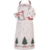 Gant de cuisine Clayre & Eef TCH44 18x30 cm Beige, Vert, Rouge