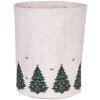 Clayre & Eef Panier à pain Ø 15x16 cm Beige Vert Rouge