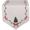Clayre & Eef TCH65 Chemin de table 50x160 cm Beige, Vert, Rouge