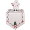 Clayre & Eef TCH65 Chemin de table 50x160 cm Beige, Vert, Rouge