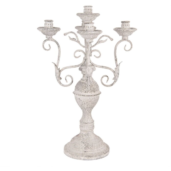 Clayre & Eef 5Y1291 Bougeoir Ø 29x58 cm Blanc