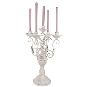Clayre & Eef 5Y1291 Bougeoir Ø 29x58 cm Blanc