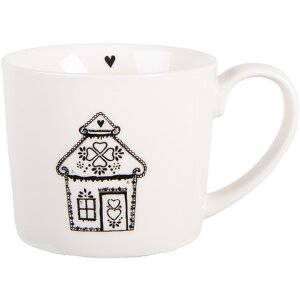 Clayre & Eef 6CEMU0185 Tasse Blanche/Noire 12x8x7 cm...