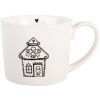 Clayre & Eef 6CEMU0185 Tasse Blanche/Noire 12x8x7 cm 275 ml