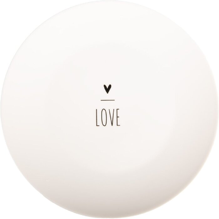 Clayre & Eef BHSDP0001 Assiette 20cm Blanc/Noir