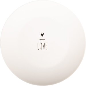 Clayre & Eef BHSDP0001 Assiette 20cm Blanc/Noir