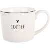 Clayre & Eef Mug 12x8x7 cm Blanc et Noir