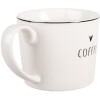 Clayre & Eef Mug 12x8x7 cm Blanc et Noir