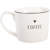 Clayre & Eef Mug 12x8x7 cm Blanc et Noir