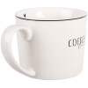 Clayre & Eef Tasse 12x8x7 cm Blanc & Noir 275 ml