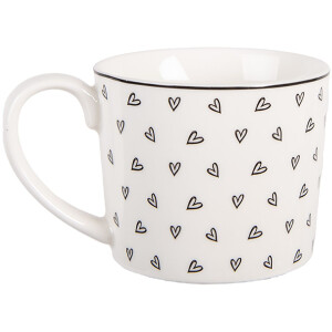 Tasse Clayre & Eef 275ml Blanc et Noir