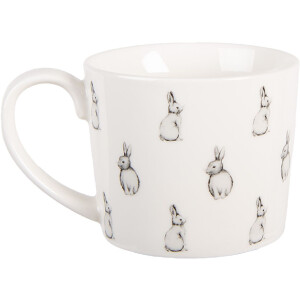 Tasse Clayre & Eef BNSMU 275ml Blanc Noir Porcelaine