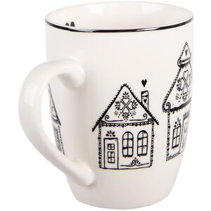 Clayre & Eef GBBMU Tasse 350ml Beige et Noir