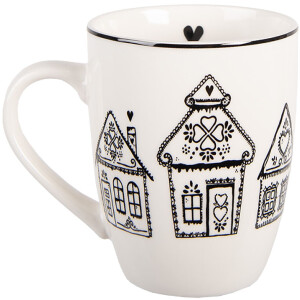 Clayre & Eef GBBMU Tasse 350ml Beige et Noir