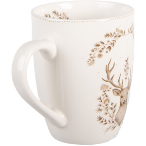 Clayre & Eef Mug 12x8x10 cm Beige-Brun 350 ml