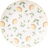 Clayre & Eef LELDP Petite Assiette Blanche-Jaune 20x2 cm
