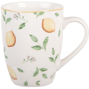 Clayre & Eef Tasse 350ml Blanc Jaune