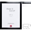 Cadre Photo Effect Alu Profil S3 Noir & Argent Verre Optionnel