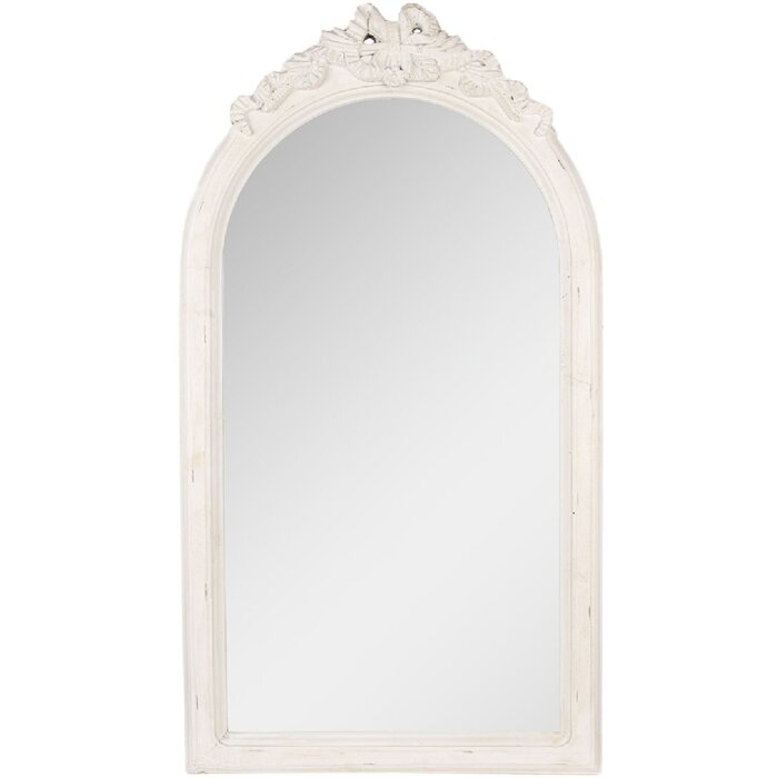Clayre & Eef 52S326 Miroir mural 50x4x92 cm Blanc