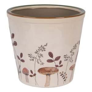 Pot de fleurs Clayre & Eef Beige Marron 21x20 cm