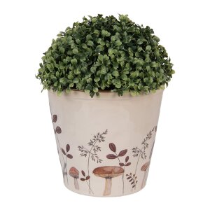 Pot de fleurs Clayre & Eef Beige Marron 21x20 cm