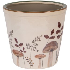 Pot de fleurs Clayre & Eef Beige Marron 21x20 cm