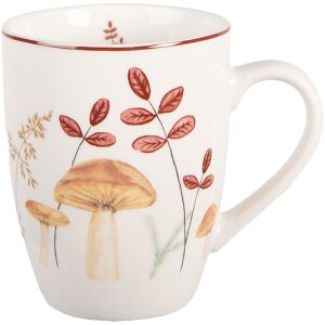 Clayre & Eef LFJMU Tasse 350 ml Beige et Marron
