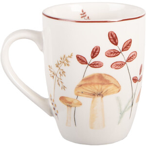 Clayre & Eef LFJMU Tasse 350 ml Beige et Marron