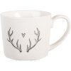 Clayre & Eef NWVMU Tasse 12x8x7 cm Blanc Gris 275ml