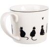 Clayre & Eef Tasse 12x8x7 cm / 275 ml Noir Blanc